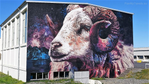Iceland, Hellissandur, Iceland's capital of street art