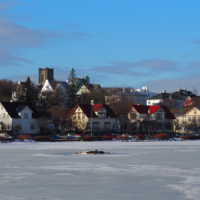 Jezioro Tjornin, Reykjavik, Islandia