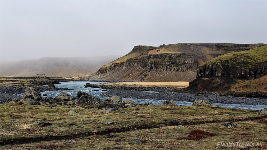 rzeka Djupa, Islandia, w drodze z Vik do Jökulsárlón