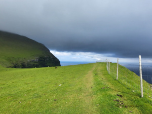 Trekking to the Gjógv Cliff
