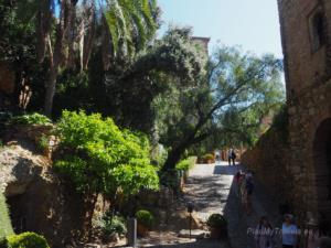 Alcazaba - pathways shaded by the fortress walls