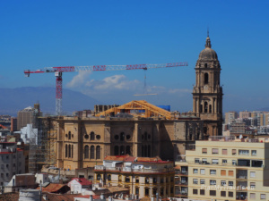 Alcazaba - view of Malaga Cathedral and the Old Town