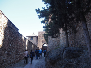 Alcazaba - walking between the fortress walls