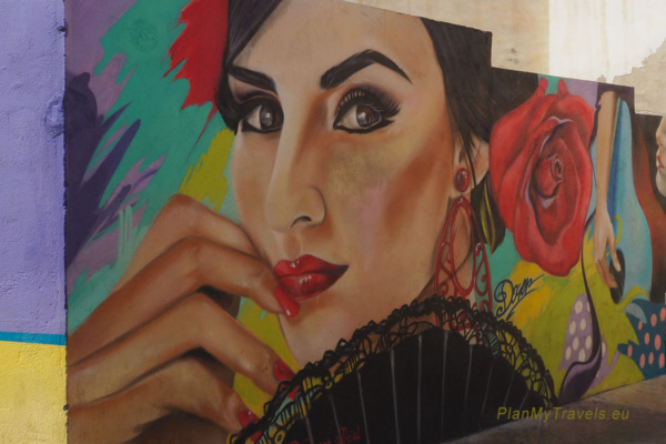 Kolorowy mural w dzielnicy Soho, Malaga Kolorowy mural w dzielnicy Soho, Malaga