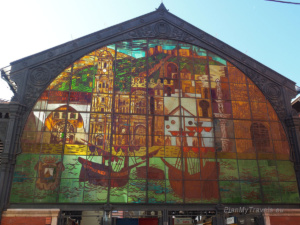 Mercado de Atarazanas - historic stained-glass window