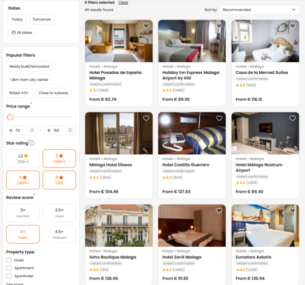 oferta nicelgowa w Maladze oferta hotelowa w Maladze