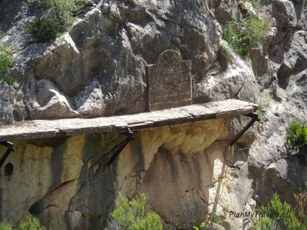 Caminito del Rey fragment historycznej ścieżki Caminito del Rey fragment historycznej ścieżki