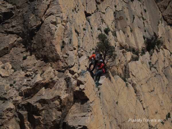 wspinaczka na skale przy Caminito del Rey wspinaczka na skale przy Caminito del Rey
