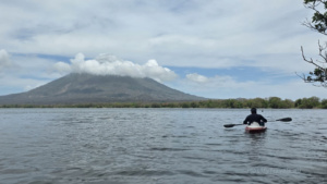 Kayaking on Río Istián with views of Ometepe's twin volcanoes