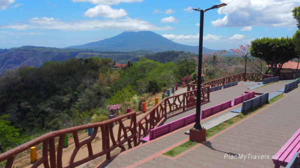 Panoramic view from Mirador de Catarina overlooking Mombacho Volcano and the surrounding hills of Nicaragua