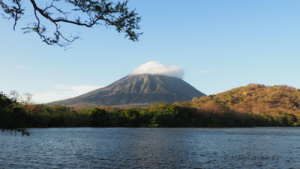 Concepción Volcano rising above Lake Nicaragua on Ometepe Island